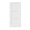 Codel Doors 36" x 80" x 1-3/8" Primed 3-Panel Equal Panel Interior Shaker 7-1/4" LH Prehung Door 3068pri8433LH26D714 - alternate 1